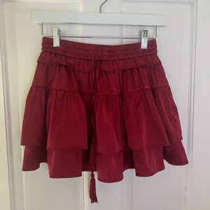 Lavish burgundy mini skirt size S